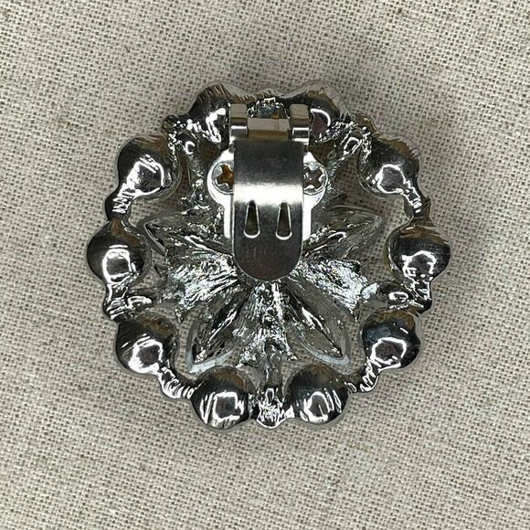 Crystal Rhinestone Round Clip Decorative Removable - Picture 3 of 8